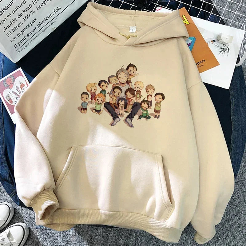 90s Japanese Anime Haikyuu Hoodies Women Funny Karasuno Fly High Graphic Streetwear  Fashion Male Sweatshirts Unisex Harajuku