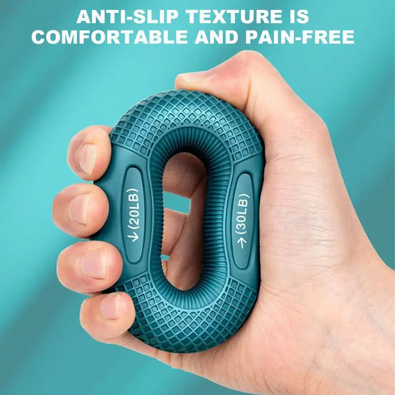 Silicone Finger Grip Strengthener Hand Wrist Exercise Ring For Carpal Tunnel Relief Portable Gym Office Rehabilitation Tool
