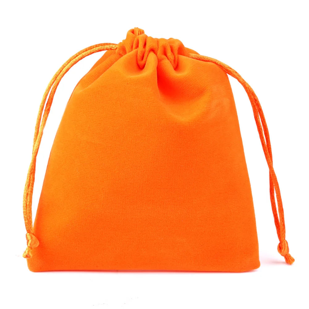 25pcs/lot Small Velvet Jewelry Bag Short Plush Multi-color For Jewelry Packing Wedding Portable Drawstring Pouch Jewelry Bag