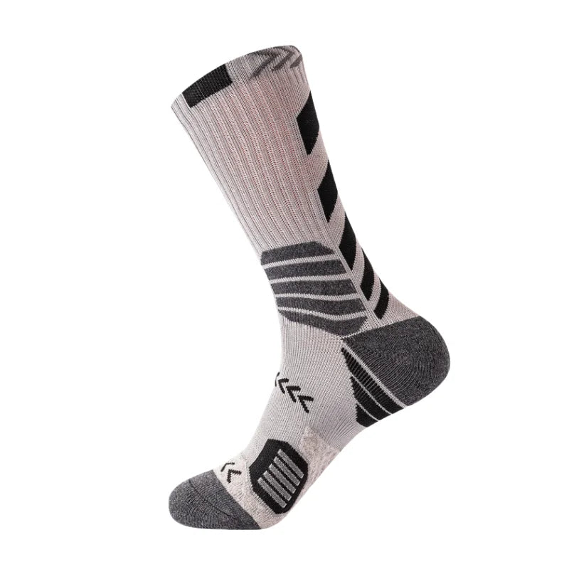 1pair Men's Cotton Sports Sock Comfortable Fashion Cotton Breathable Middle Tube Socks Soft Shock-Absorbing Breathable Male Sox