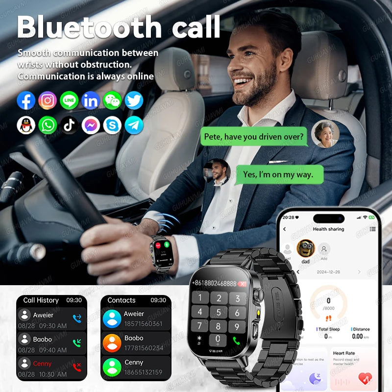 2026 New Micro Physical Examination Health Smartwatch Blood Pressure Uric Acid Blood Lipids Flashlight Care Smartwatch for Women