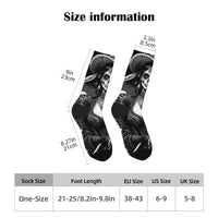 Sugar Skull Art Men's Socks Novelty Day of the Dead Theme Harajuku Retro Casual Comfortable Breathable Socks Crazy Party Gift