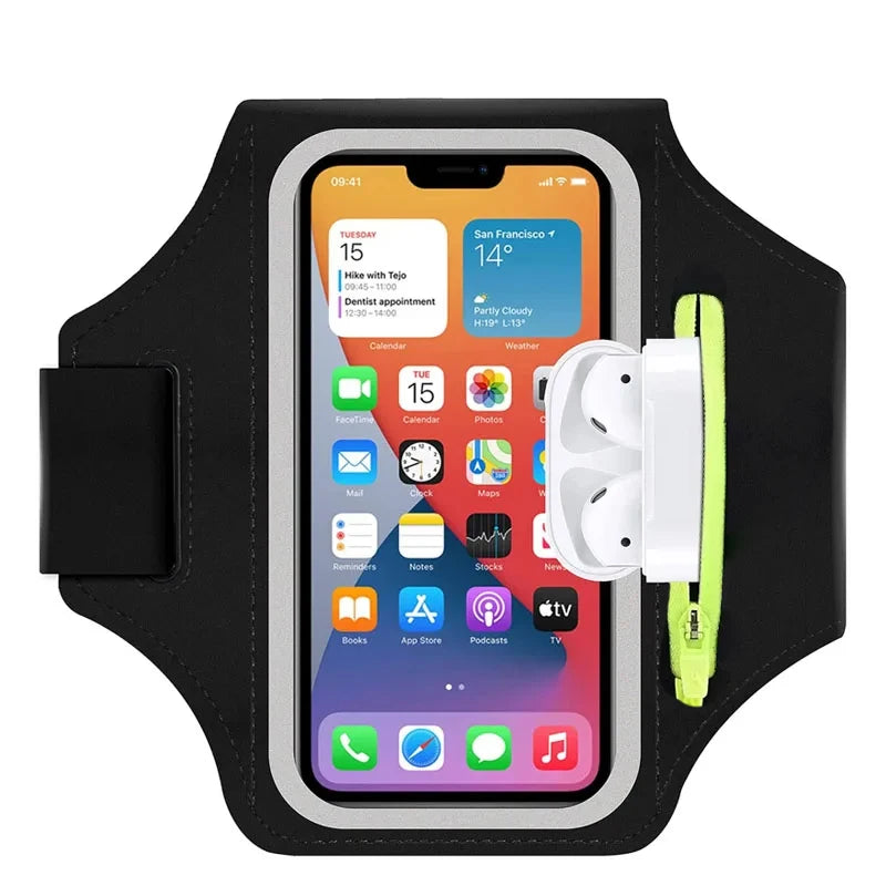 Outdoor Sports Multi-functional Arm Bag With Double Zipper Head Phone Earphone Storage Bags For Smartphones Running Accessories