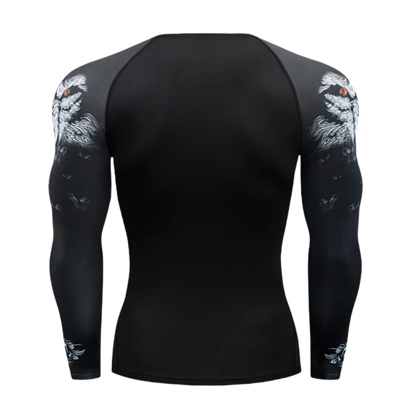 Gym Compression Dry Fit Men's Long Sleeves Fitness T-shirt Spring And Autumn Outdoor Sports Running Tees Sportswear Tops T-shirt