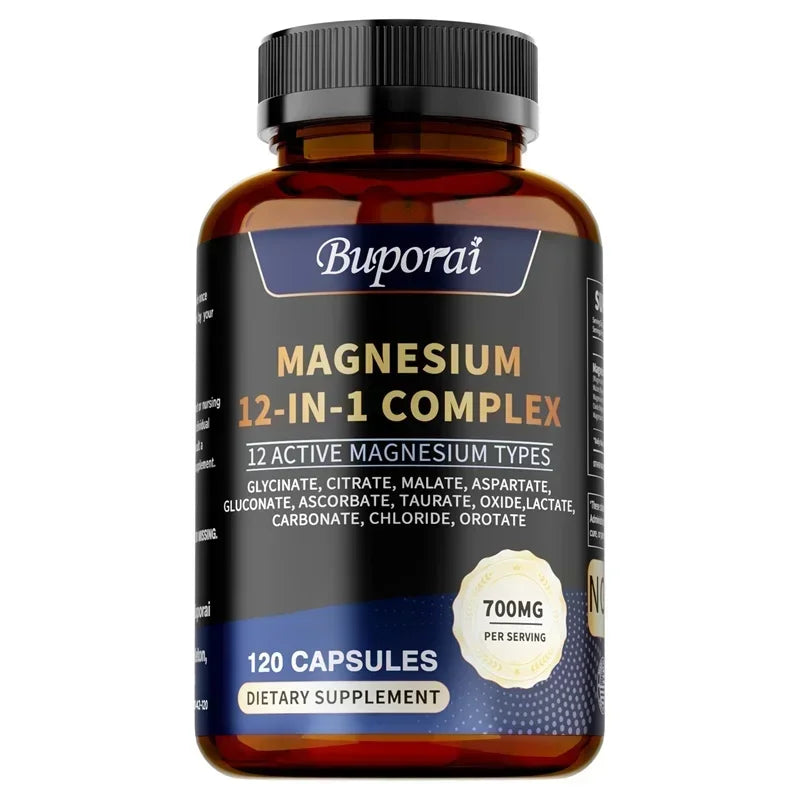 Magnesium Complex -Supports Muscle, Bone, and Joint Health, Relieves Stress, Maintains A Good Mood, and Promotes Overall Health