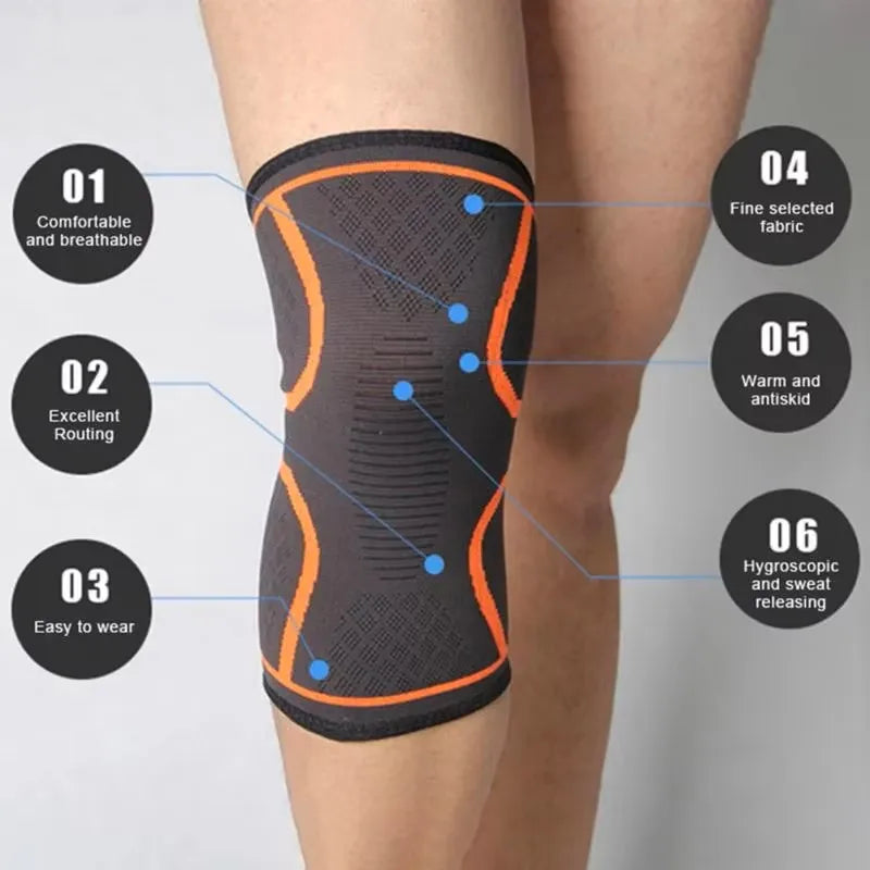 Nylon Sports Knee Pads for Outdoor Running Fitness Cycling - Breathable Thin Design for Comfortable