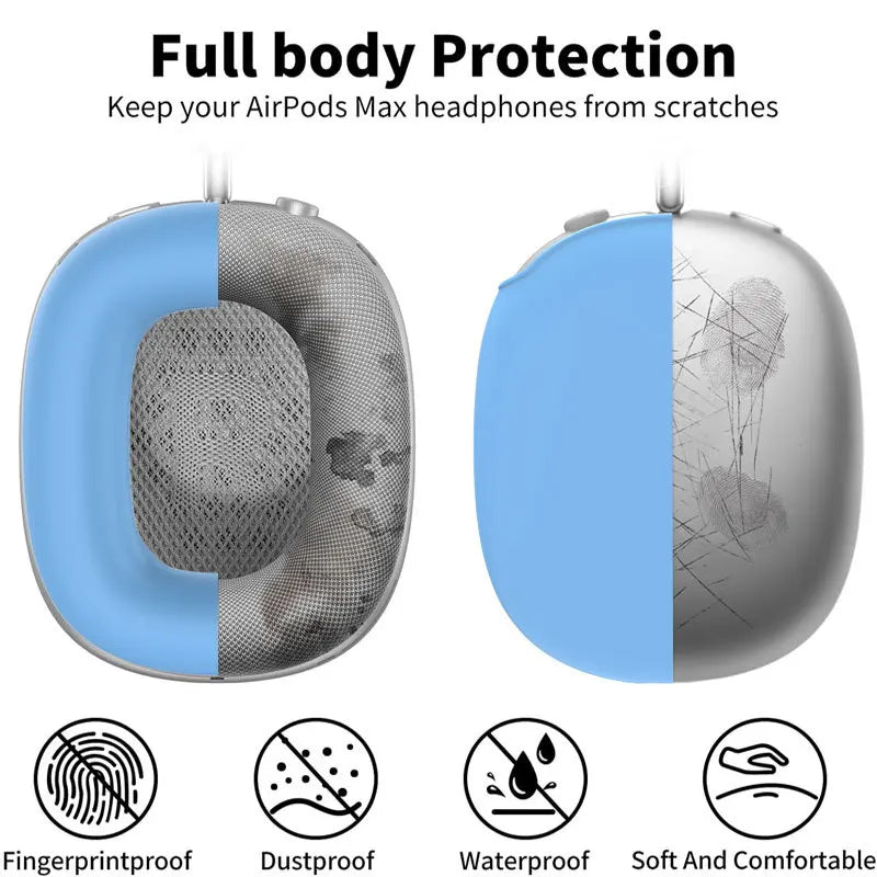 For Airpods Max Headset Protective Case Accessories Storage Case Transparent Shell Glow in The Dark Four Piece Set Cool