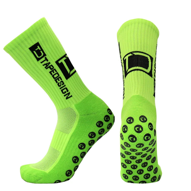 tapedesign football socks Round Silicone Suction Cup Grip Anti Slip Soccer Socks Sports Men Women Baseball Rugby Sock
