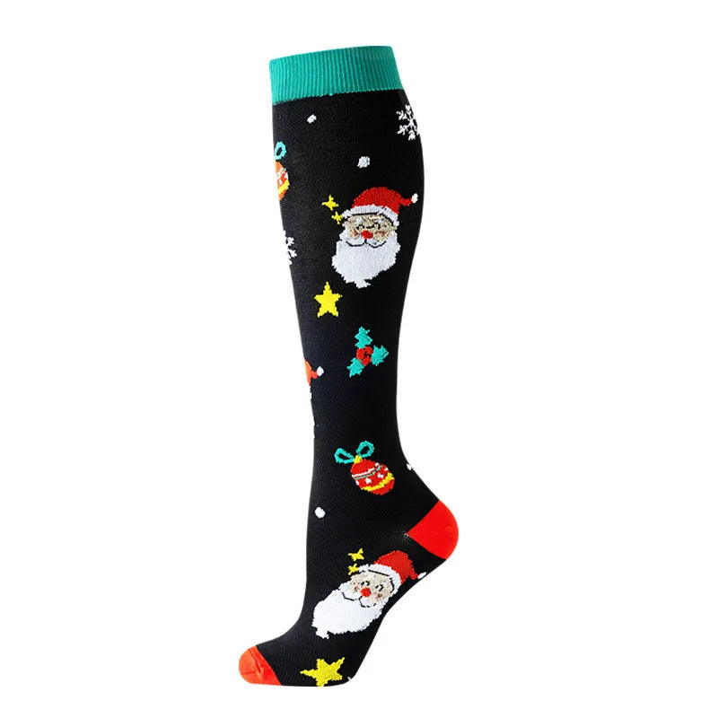 Compression Socks Sports Jump Rope Yoga Elastic Pressure Calf Stockings Socks Varicose Veins Compress Halloween Christmas New