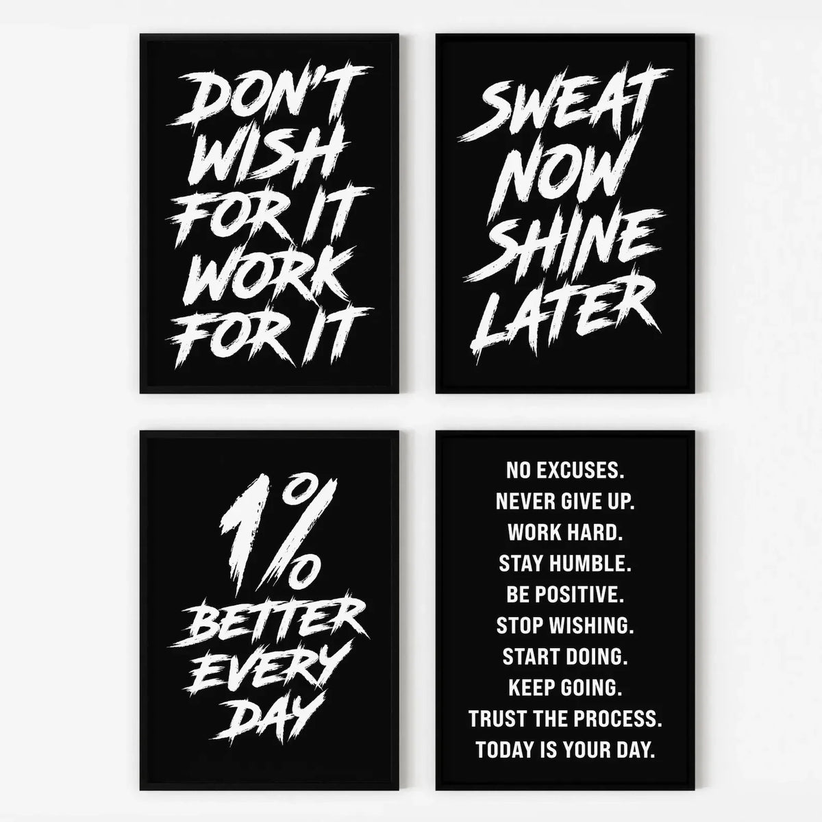 Gym Wall Art Poster Gym Inspirational Poster Home Gym Wall Decoration Gym Slogan Canvas Printing Decorative Painting Frameless