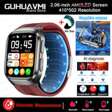 2026 New Upgrade AI Diagnostic Airbag Precise Blood Pressure Health SmartWatch Uric Acid ECG Blood Lipids Smartwatch Men Women