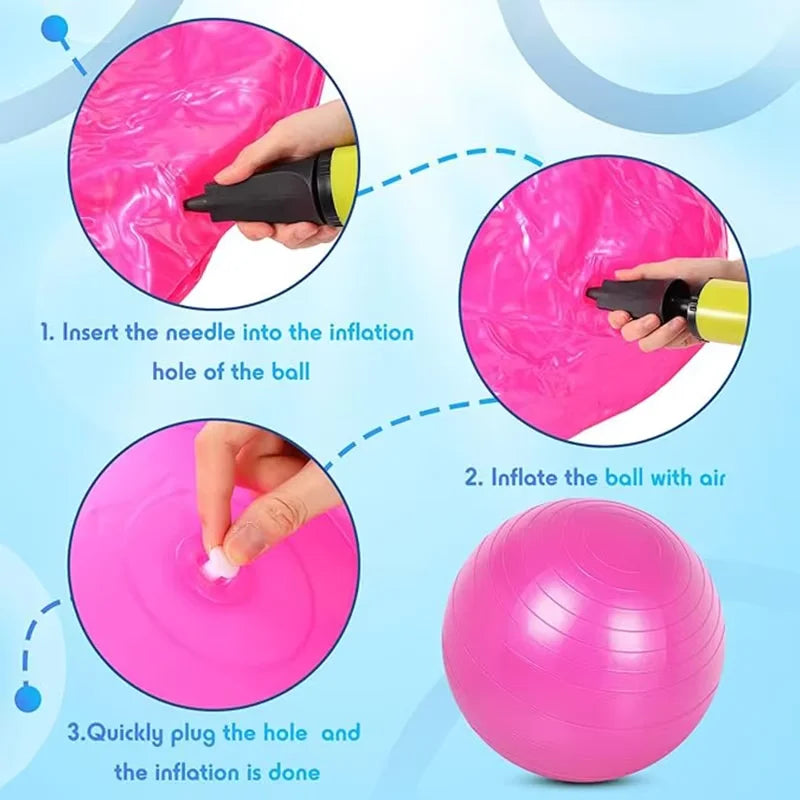 Women Gym Yoga Fitness Ball Thickening Type Anti-explosion Diameter 25/55/75cm Pilates Workout Mini Ball Sculpting Legs And Hips