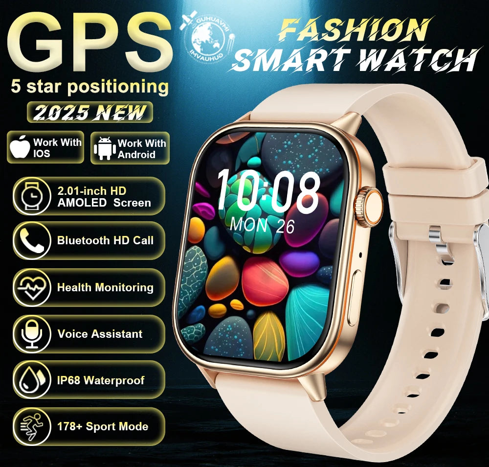 New For Android iOS Outdoor GPS SmartWatch Men 2.01