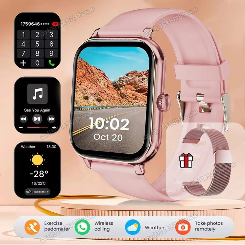 Smart Watch For Android IOS Watches 2.01inch HD Display Bluetooth Call Message Alert Music Sports Smartwatch Men Women Gift Ht30
