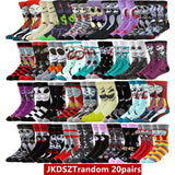 1/5/6/10/20pairs BEAST KINGDOM Men Women Street Funny Socks Cartoon Anime Hip Hop Fashion Novelty Casual Crew Socks