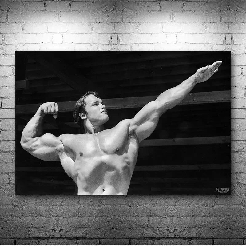 Arnold Schwarzenegger Bodybuilding Motivational Quote Canvas Painting Poster for Home Decor living room wall art for bed room