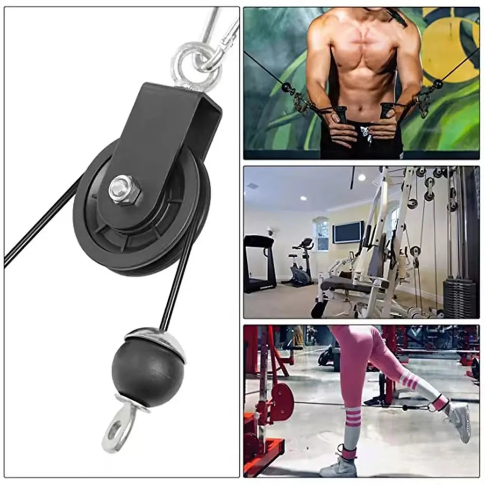 Adjustable Fitness Pulley Cable DIY Gym Wire Rope High Strength Steel Cable for Home Workout Strength Training Equipment