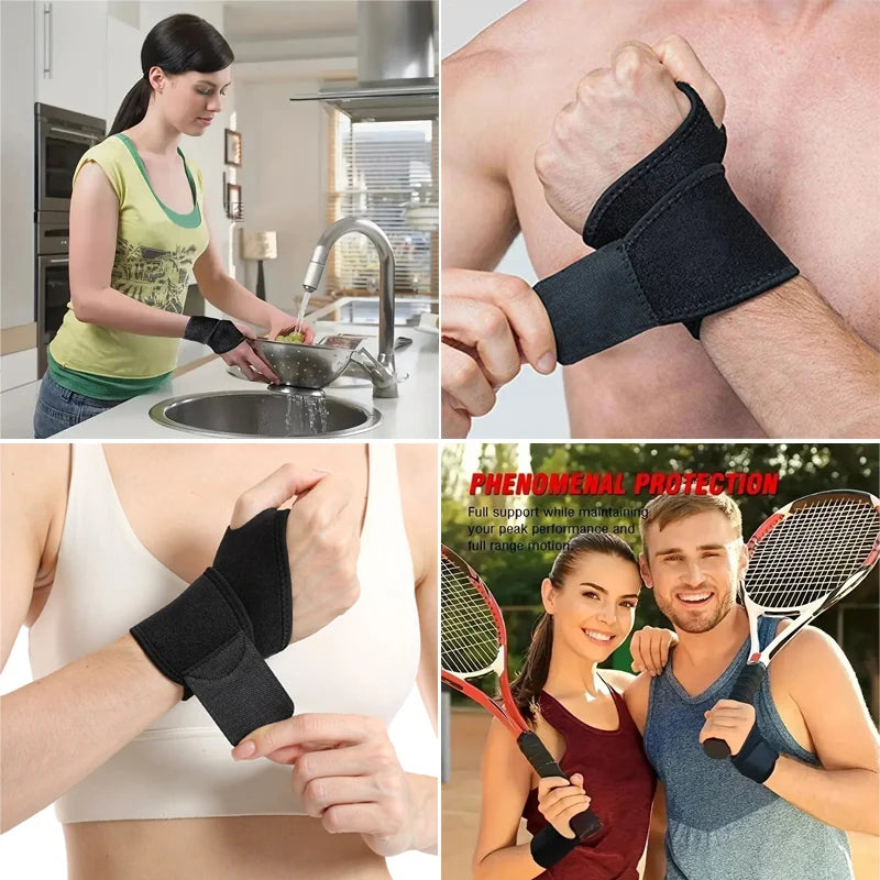 Adjustable Wrist Brace Perfect for Women & Men Support Wrap Strap Hand Carpal Tunnel Brace Fitness Suitable Both Right Left Hand