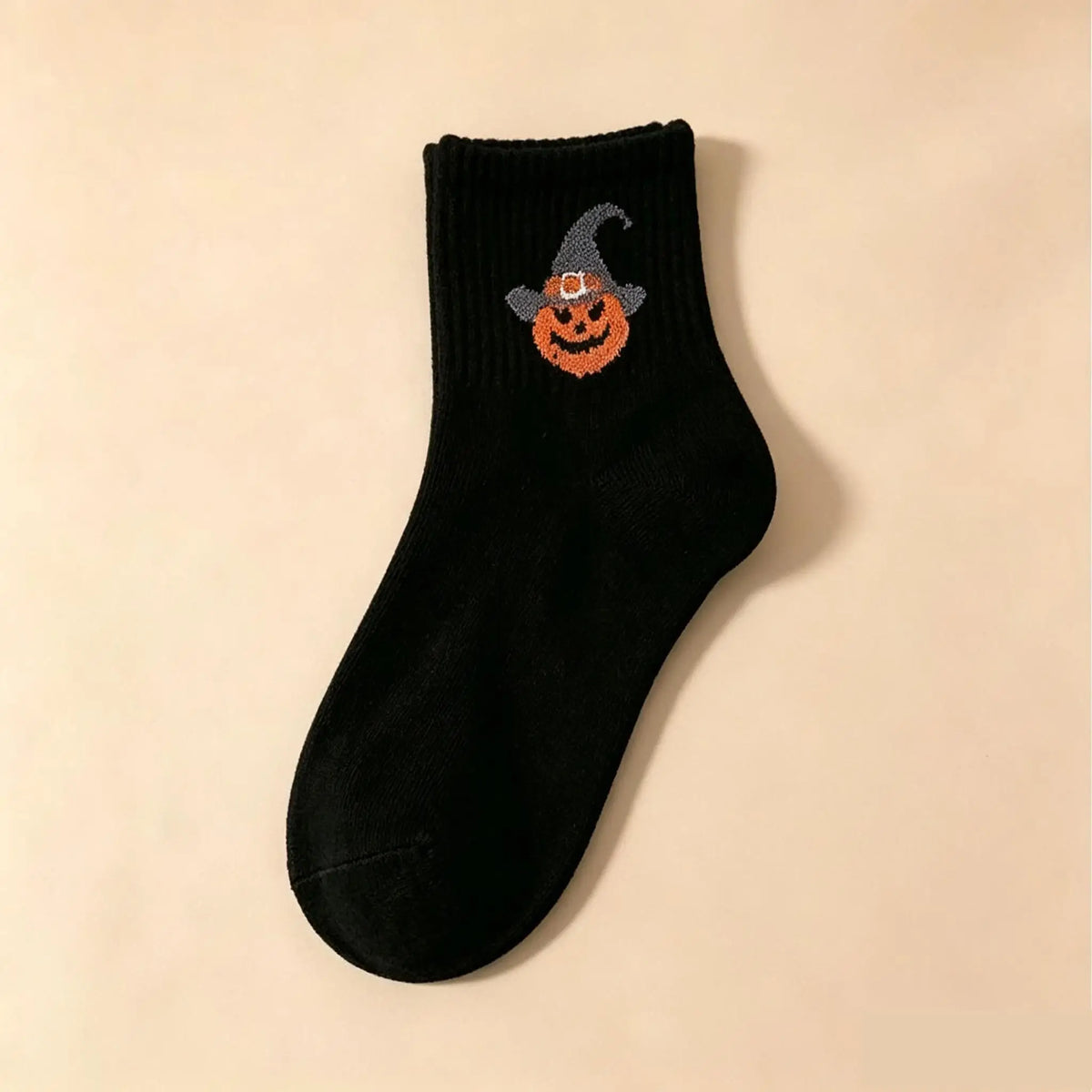 1 Pairs Autumn Personality Fun Halloween Funny Unisex Mid Tube Socks Trend Versatile Sweat Absorbing Niche Design Socks