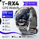 New T-RX4 Ultra Outdoor Sports Smart Watch Built in GPS Compass Altimeter Barometer 10ATM Waterproof Military Smartwatch For Men
