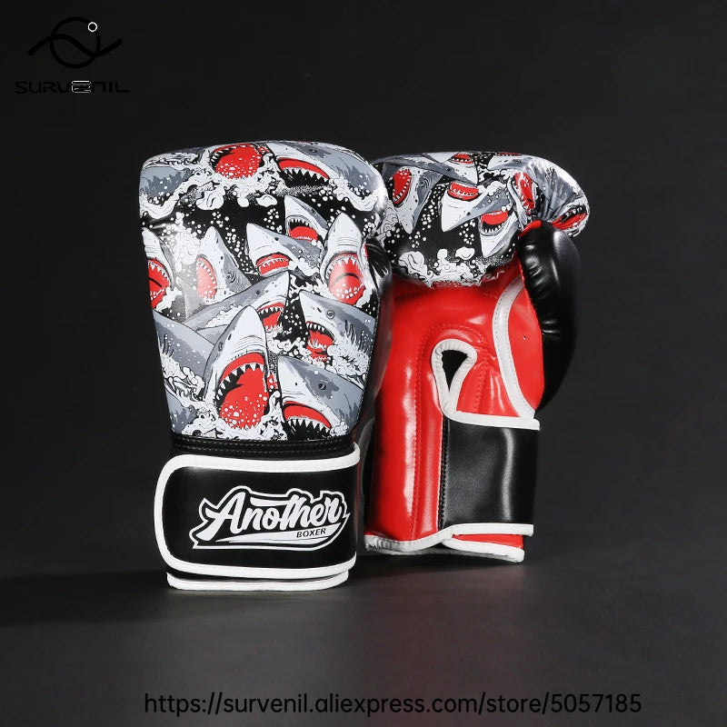 Kick Boxing Gloves 10/12/14oz/16oz PU Leather Professional Muay Thai MMA Kickboxing Glove Silver Sandbag Punch Training Gear