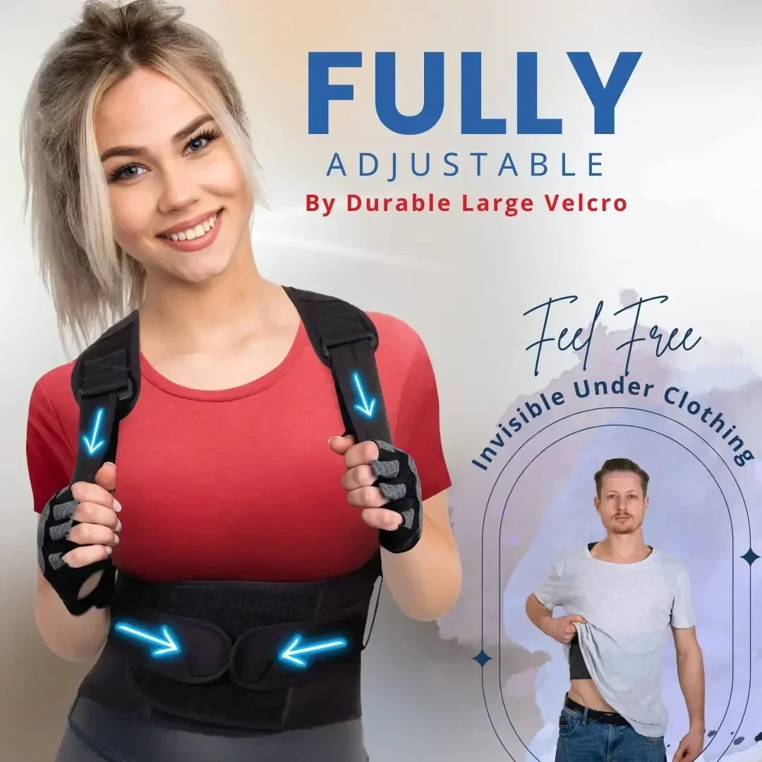 Back Brace Posture Corrector for Men Women Back Lumbar Shoulder Posture Support Pain Relief Muscle Memory Support Straightener