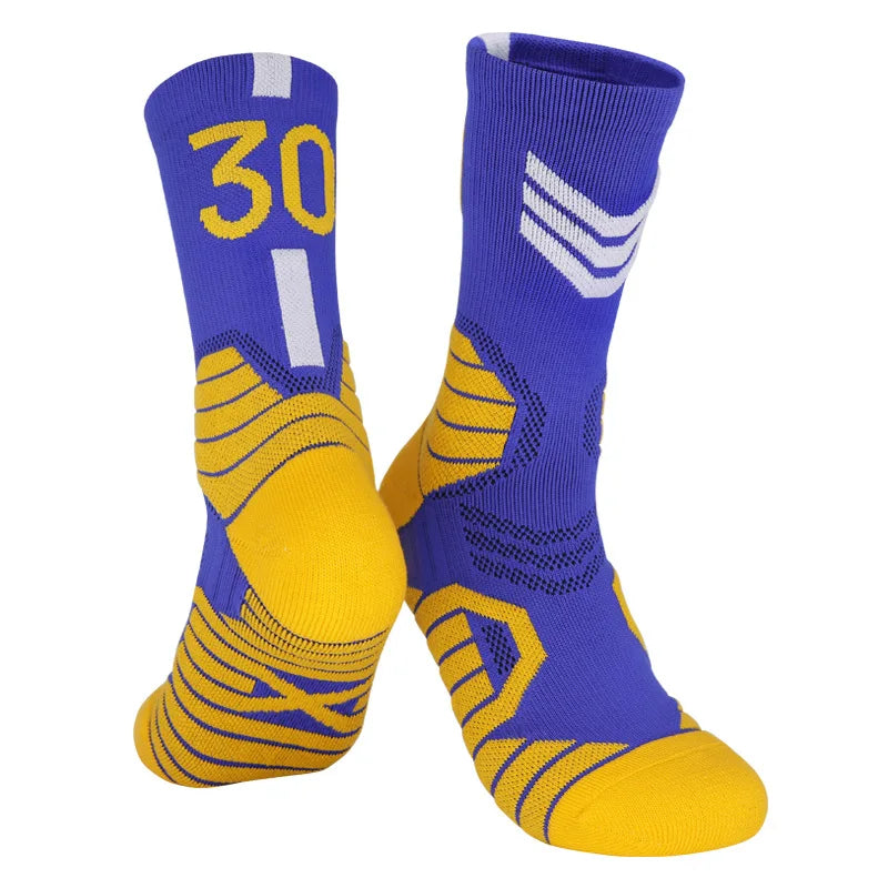 Men's Basketball Socks Number Sports Socks Thickened Towel Bottom Outdoor Cycling Running Basket Women Adult calcetines Socks