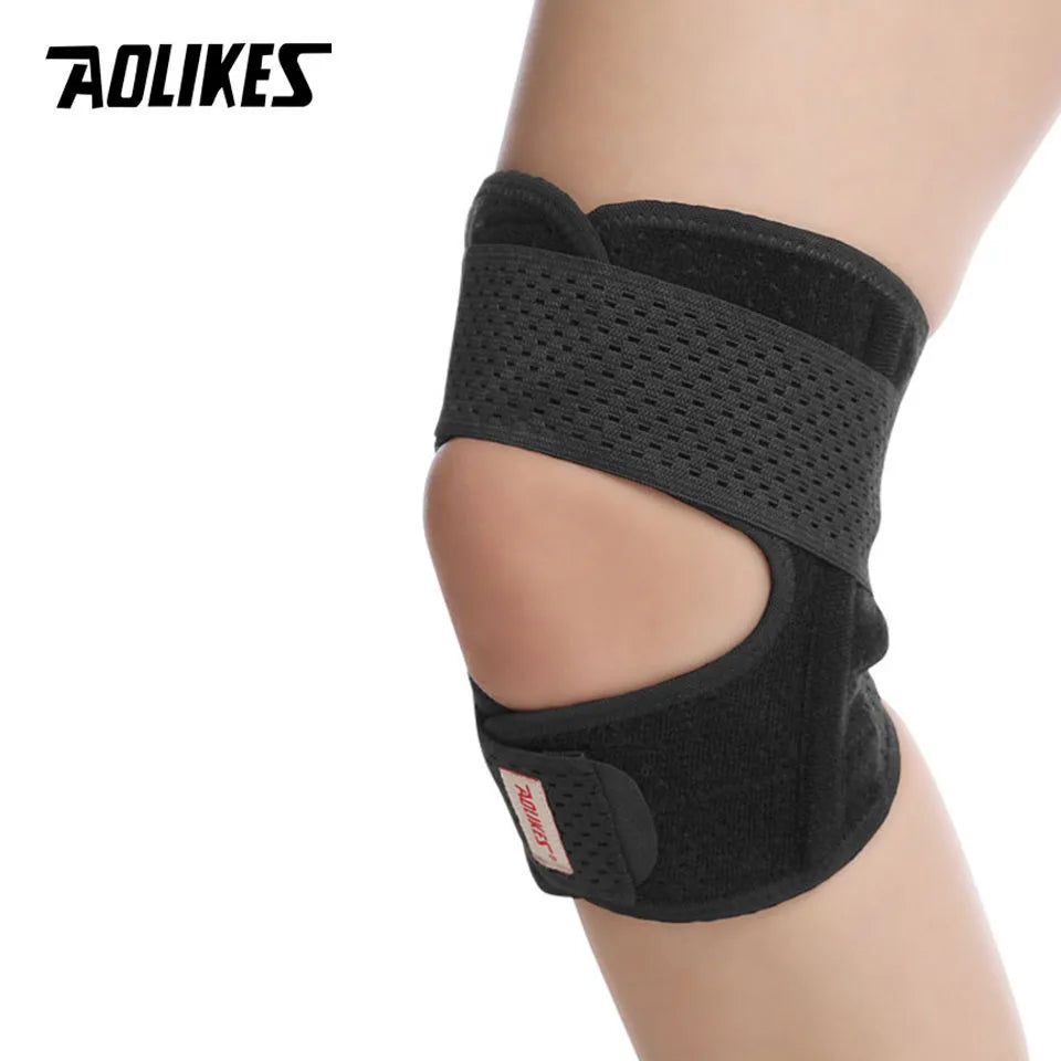 AOLIKES 1PC Knee Brace with Side Stabilizers Relieve Meniscus Tear Knee Pain Joint Pain Relief Adjustable Knee Support Knee Pads