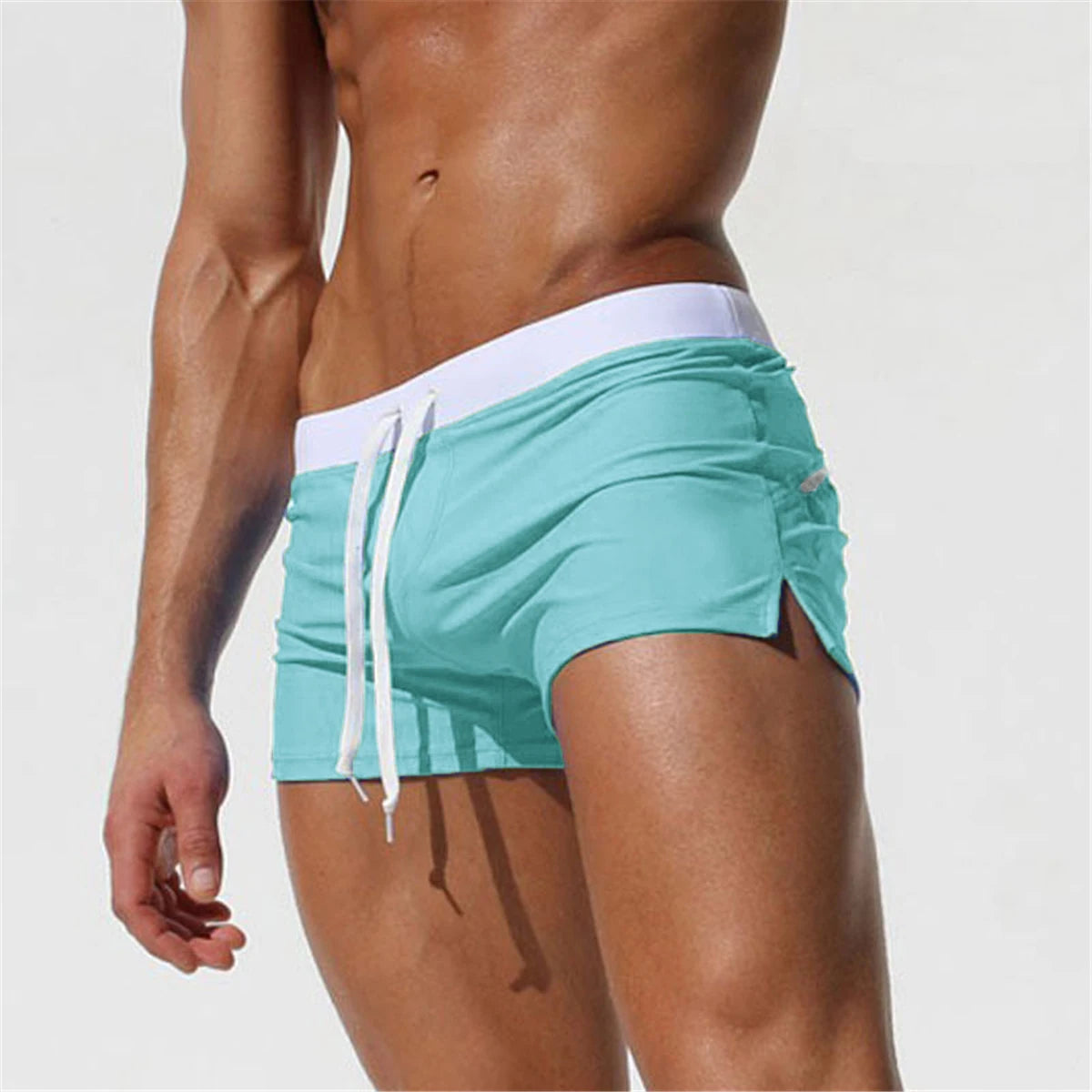 ALSOTO Summer New Quick Dry Mens Swim Shorts Summer Board Surf Swimwear Beach Short Male Running Gym Man Plus Size Trunks