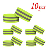 1~10pcs Reflective Bands Wristbands for Cycling Running Arm Wrist Ankle Bands High Visibility Reflect Straps Reflector Tape