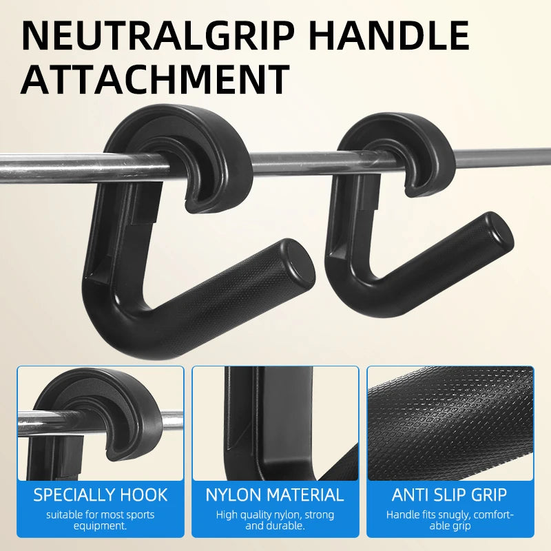 Gym Grade Grip Bar High Strength Nylon Double Hook Non-Slip Wear-Resistant Design Home Commercial Dual Purpose Trainer