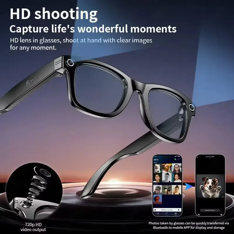 TOP 1 for Meta AI Smart Glasses 13MP Camera Video Recording 100+ Languages Translation Sunglasses Bluetooth Call Music Play