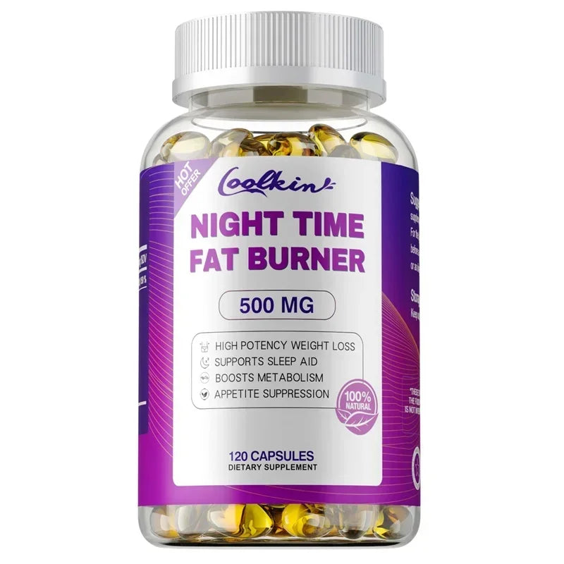 Night Time Fat Burning Capsule - Supports Immune System Health, Appetite Suppression, Healthy Weight Management