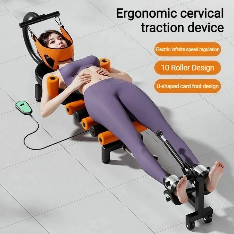 Professional Electric Neck Traction Device Ergonomic Adjustable Widened Silent Neck Stretcher Durable Rehabilitation Supplies
