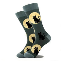 1 Pair of Personality Bat Mid Tube Men's Socks Skull Women's Socks Spider Tide Socks Bloody Hand Halloween Women's Socks