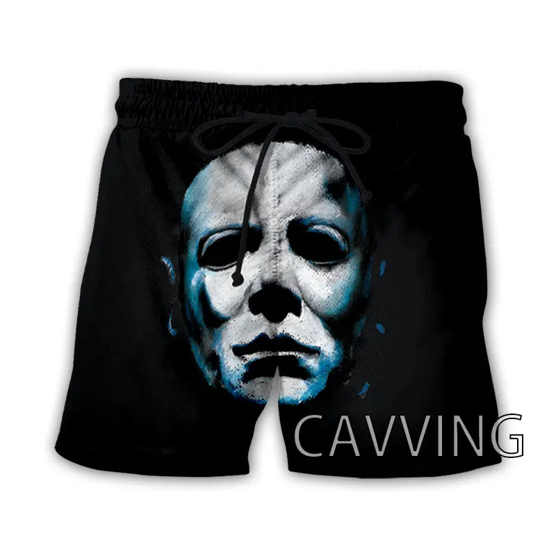 New Fashion Women/Men's 3D Print  Halloween Michael Myers  Summer Beach Shorts  Streetwear Men Quick Dry Vacation Casual Shorts