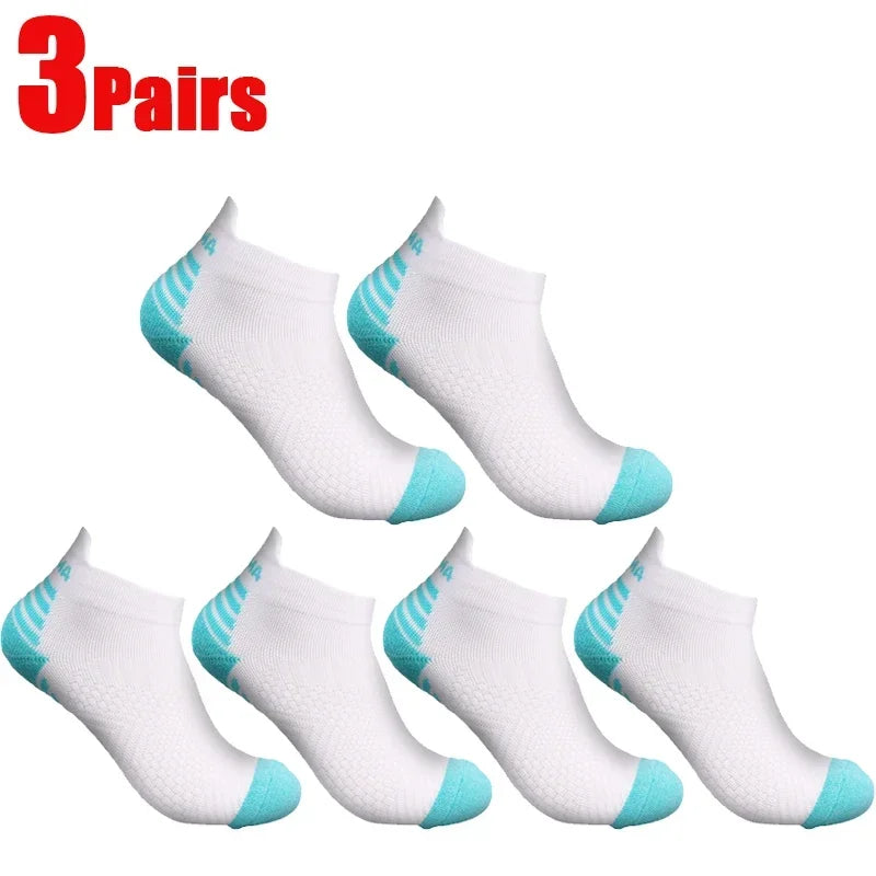 3/1Pairs Sport Compression Ankle Socks Men Women Professional Low Cut Fitness Marathon Running Outdoor Deodorant Breathable Sox