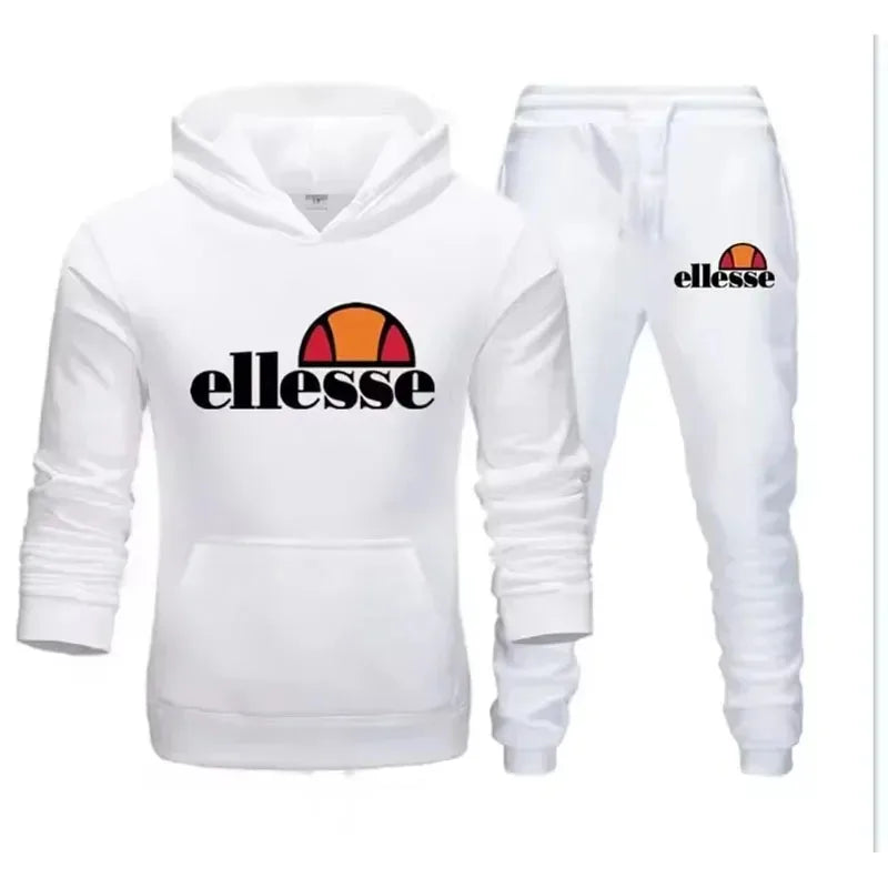 2025 Trendy Hoodie Set Autumn Campus New Stripe Set Trendy Printed Hoodie Casual Pants, Essential for Trendy Men