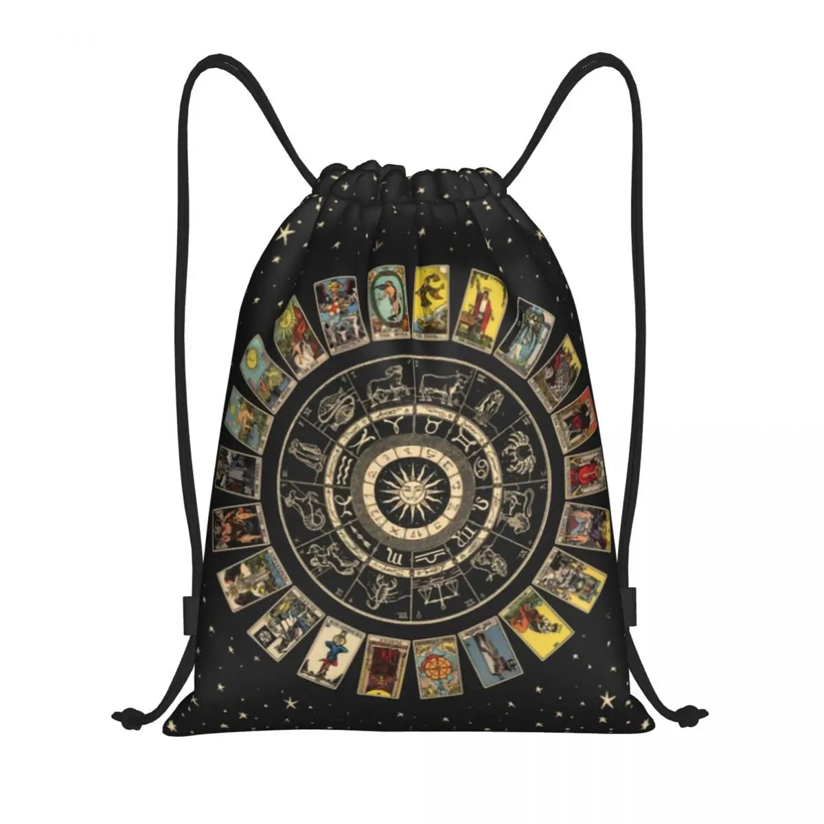 Custom Raven Rage Drawstring Backpack Sports Gym Bag for Women Men Halloween Witch Gothic Scary Crow Training Sackpack