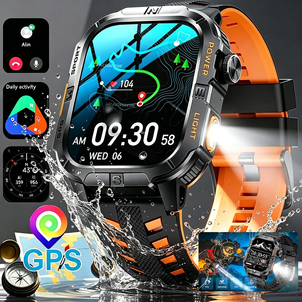 New Military Grade Smart Watch Men 2.01