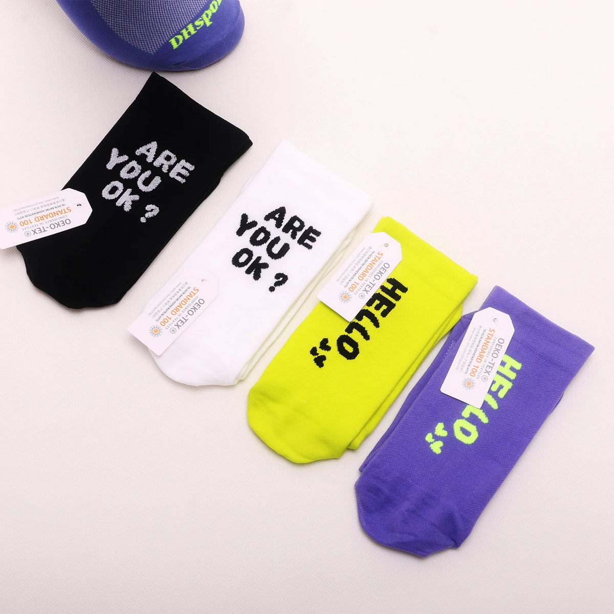Summer New Internet Celebrity Cycling Socks Bicycle Sports Breathable Quick-Drying Sweat-Absorbent High-Elastic Men's and Women's Four-Season Mid-Tube Socks