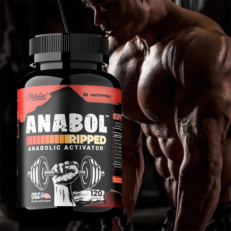 Muscle Builder Capsules - Helps Increase Strength, Endurance, Protein Synthesis, Build Muscle Mass, Abs, Energy