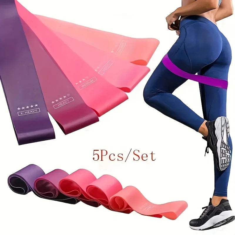 Portable Fitness Workout Equipment Rubber Resistance Bands Yoga Gym Elastic Gum Strength Pilates Crossfit Women Weight Sports