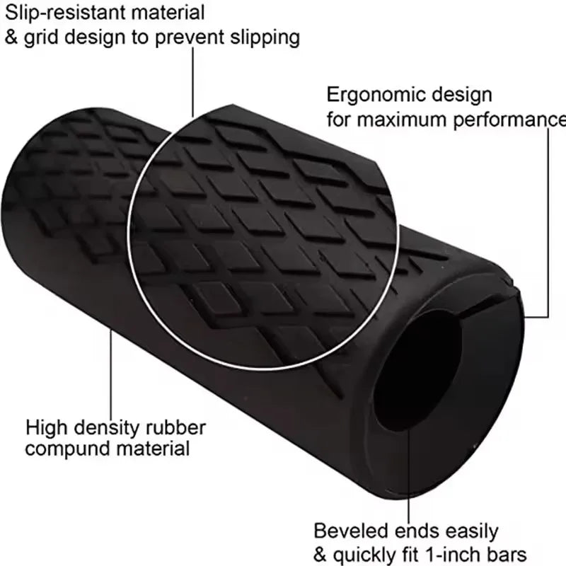 Grip Fat Bar Dumbbell Fat Barbell Grip Thick Bar Grips for Weightlifting Fitness Bar Handle Silicone Non-Slip Protective Pad