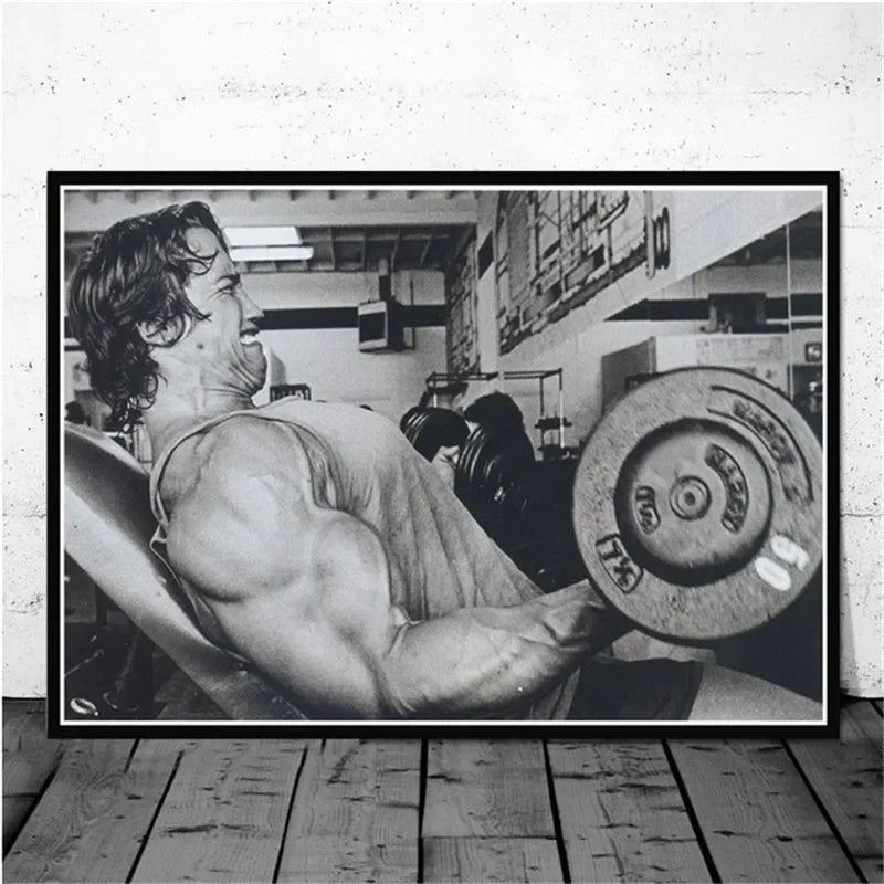 Modern Classic Wall Art Arnold Schwarzenegger Bodybuilding Fitness Oil Painting Posters Prints Home Bedroom Living Room Decor