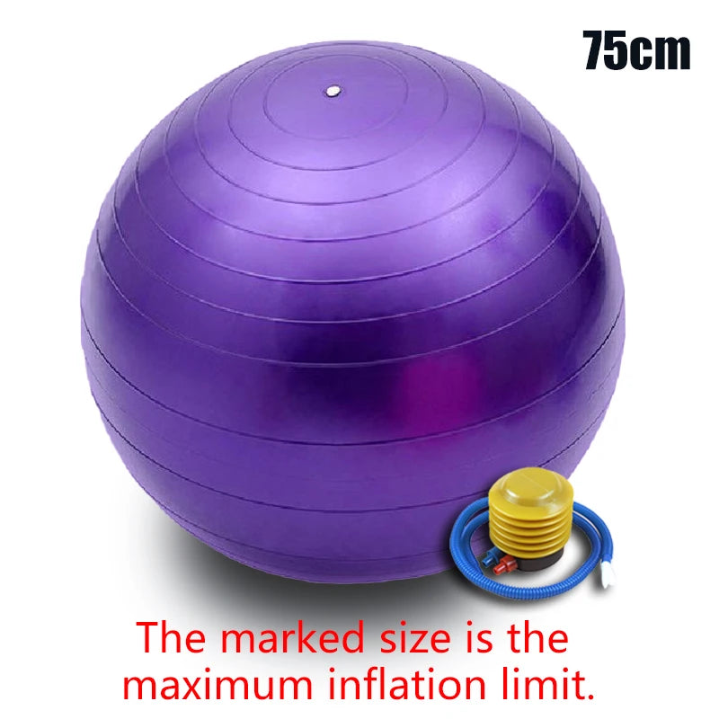 Women Gym Yoga Fitness Ball Thickening Type Anti-explosion Diameter 25/55/75cm Pilates Workout Mini Ball Sculpting Legs And Hips