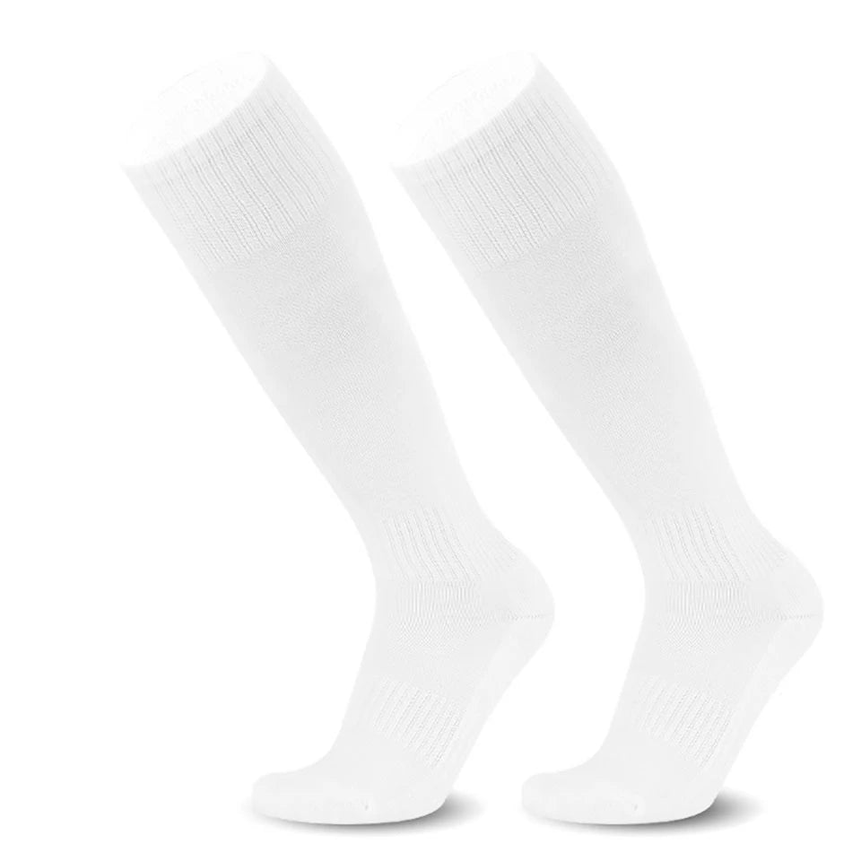 Loogdeel Football Sports Socks Long Knee Cotton Solid Color Kids Legging Stockings Soccer Baseball Ankle Adults Children Socks