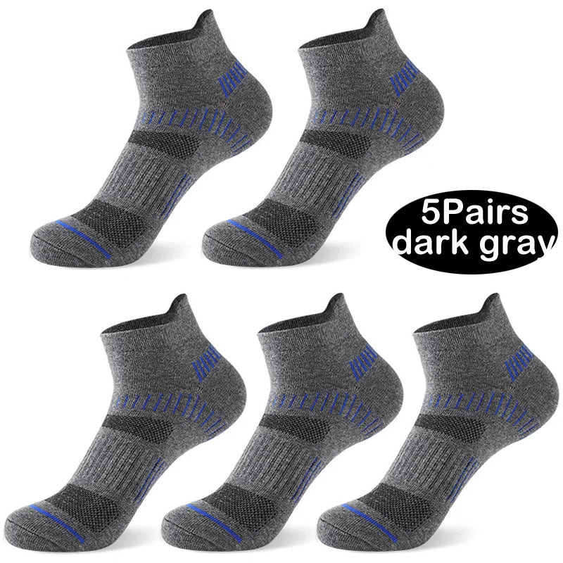 5/10/30 Pairs Men's Cotton Sports Socks Set Mesh Breathable for Running Basketball Cycling Short Male Socks