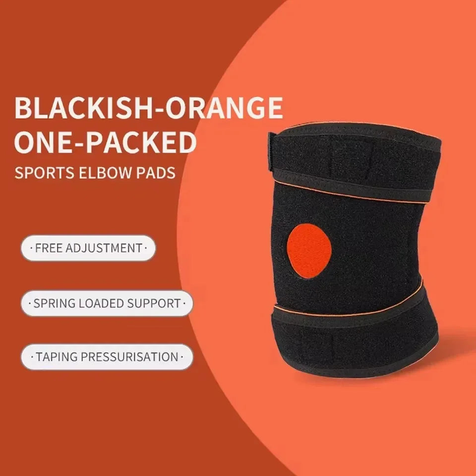 1PCS Adjustable Elbow Support Elastic Double Compression Elbow Pad Spring-loaded Elbow Pads For Fitness Sports Basketball