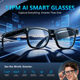 KAIGERR 300mAh Smart Glasses 4K 1300W Pixels Camera Video Recording AI Photo Recognition Bluetooth Call Voice Translation Men Women Sunglasses Smart Devices